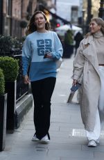 ARABELLA CHI Out with a Friend in Mayfair 04/22/2021