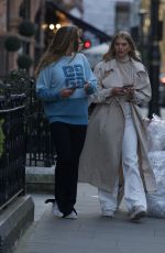 ARABELLA CHI Out with a Friend in Mayfair 04/22/2021