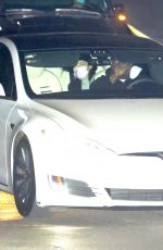 ARIANA GRANDE and Dalton Gomez Night Out in Los Angeles 04/15/2021