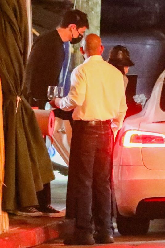ARIANA GRANDE and Dalton Gomez Night Out in Los Angeles 04/15/2021