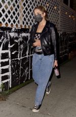 ASHLEY BENSON Out for Dinner at Delilah in Los Angeles 04/24/2021