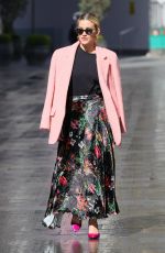 ASHLEY ROBERTS Arrives at Heart Radio Breakfast Show in London 04/22/2021