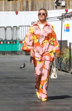 ASHLEY ROBERTS Arrives at Heart Radio in London 04/27/2021