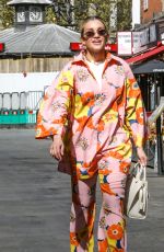 ASHLEY ROBERTS Arrives at Heart Radio in London 04/27/2021