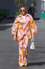 ASHLEY ROBERTS Arrives at Heart Radio in London 04/27/2021