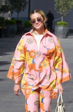 ASHLEY ROBERTS Arrives at Heart Radio in London 04/27/2021