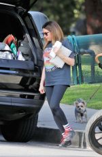 ASHLEY TISDALE and Christopher French Out with Their Dogs in Los Feliz 04/07/2021