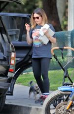 ASHLEY TISDALE and Christopher French Out with Their Dogs in Los Feliz 04/07/2021