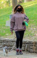 ASHLEY TISDALE and Christopher French Out with Their Dogs in Los Feliz 04/07/2021