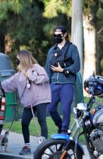 ASHLEY TISDALE and Christopher French Out with Their Dogs in Los Feliz 04/07/2021