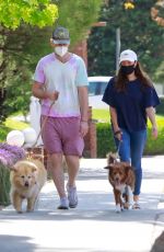 AUBREY PLAZA and Jeff Baena Out with Her Dogs in Los Feliz 04/10/2021