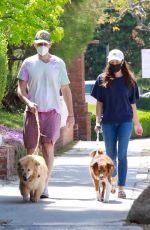 AUBREY PLAZA and Jeff Baena Out with Her Dogs in Los Feliz 04/10/2021