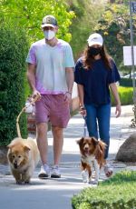 AUBREY PLAZA and Jeff Baena Out with Her Dogs in Los Feliz 04/10/2021