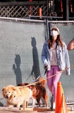 AUBREY PLAZA and Jeff Out with Their Dogs in Los Feliz 04/06/2021