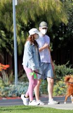 AUBREY PLAZA and Jeff Out with Their Dogs in Los Feliz 04/06/2021