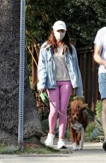 AUBREY PLAZA and Jeff Out with Their Dogs in Los Feliz 04/06/2021