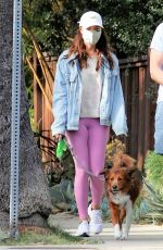 AUBREY PLAZA and Jeff Out with Their Dogs in Los Feliz 04/06/2021