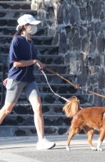 AUBREY PLAZA Out with Her Dogs in Los Feliz 04/03/2021