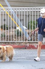 AUBREY PLAZA Out with Her Dogs in Los Feliz 04/03/2021