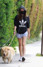 AUBREY PLAZA Out with Her Dogs in Los Feliz 04/11/2021