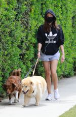 AUBREY PLAZA Out with Her Dogs in Los Feliz 04/11/2021