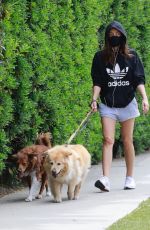 AUBREY PLAZA Out with Her Dogs in Los Feliz 04/11/2021