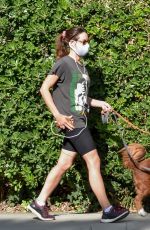 AUBREY PLAZA Out with Her Dogs in Los Feliz 04/20/2021