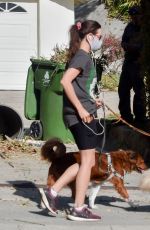 AUBREY PLAZA Out with Her Dogs in Los Feliz 04/20/2021