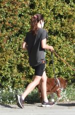 AUBREY PLAZA Out with Her Dogs in Los Feliz 04/20/2021