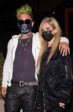 AVRIL LAVIGNE and Mod Sun at BOA Steakhouse in Los Angeles 04/22/2021