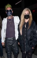 AVRIL LAVIGNE and Mod Sun at BOA Steakhouse in Los Angeles 04/22/2021