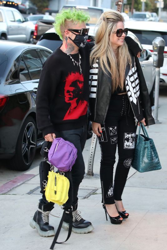 AVRIL LAVIGNE and Mod Sun at Giorgio Baldi in Santa Monica 04/07/2021