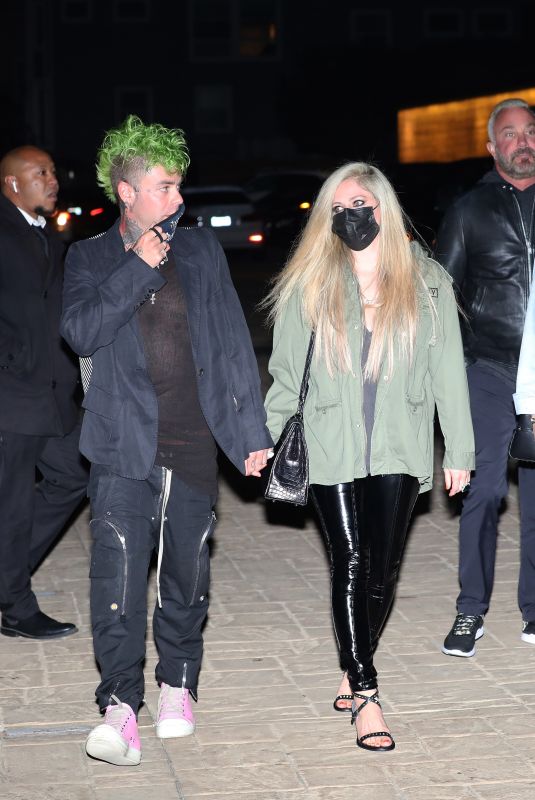 AVRIL LAVIGNE and Mod Sun at Nobu Malibu 04/09/2021