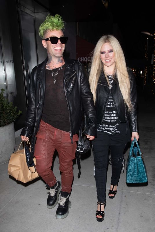 AVRIL LAVIGNE and Mod Sun Night Out in Beverly Hills 04/15/2021