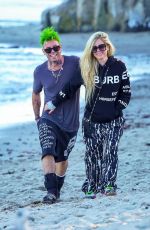 AVRIL LAVIGNE and Mod Sun Out at a Beach in Malibu 04/28/2021