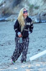 AVRIL LAVIGNE and Mod Sun Out at a Beach in Malibu 04/28/2021