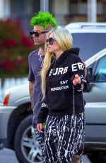 AVRIL LAVIGNE and Mod Sun Out at a Beach in Malibu 04/28/2021
