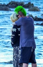 AVRIL LAVIGNE and Mod Sun Out at a Beach in Malibu 04/28/2021