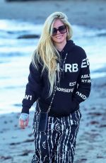 AVRIL LAVIGNE and Mod Sun Out at a Beach in Malibu 04/28/2021