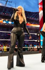BEBE REXHA Performs at Wrestlemania 37 in Tampa 04/10/2021