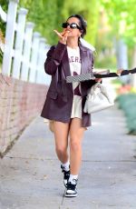 BECKY G Out for Pizza in West Hollywood 04/27/2021