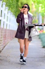 BECKY G Out for Pizza in West Hollywood 04/27/2021