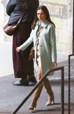 BEL POWLEY on the Set of Morning Show in Los Angeles 04/21/2021