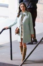 BEL POWLEY on the Set of Morning Show in Los Angeles 04/21/2021