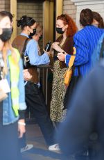 BELLA HADID, IRINA SHAYK and HELENA CHRISTENSEN Arrives at Michael Kors Fashion Show in New York 04/08/2021