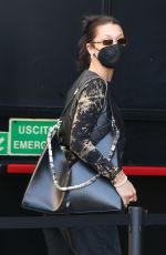 BELLA HADID Leaves Her Hotel in Milan 04/14/2021