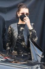 BELLA HADID Leaves Her Hotel in Milan 04/14/2021