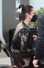 BELLA HADID Leaves Her Hotel in Milan 04/14/2021