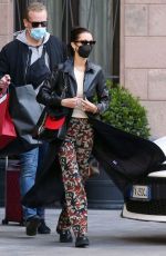 BELLA HADID Leaves Her Hotel in Milan 04/15/2021