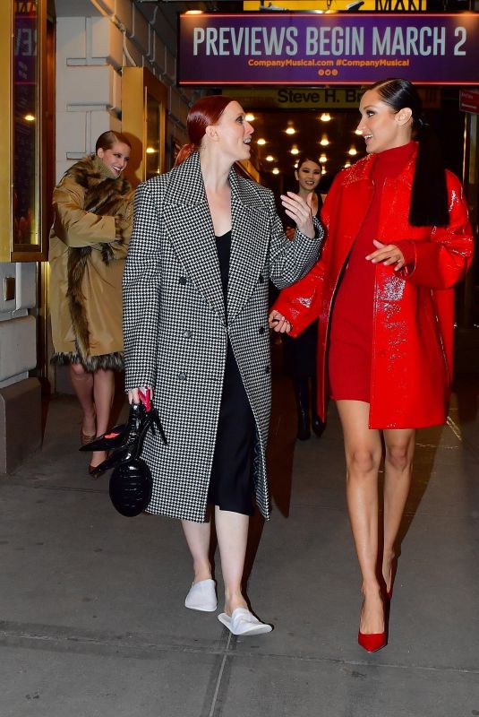 BELLA HADID Leaves Michael Kors Fashion Show at Times Square in New York 04/08/22021